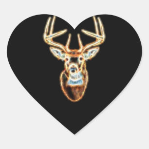 Deer Head Energy Spirit Heart Sticker