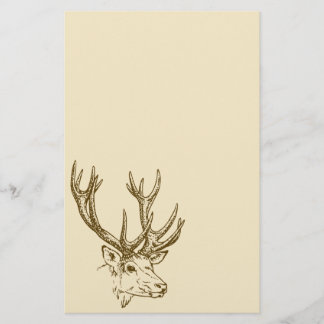 Deer Head Illustration Graphic Stationery
