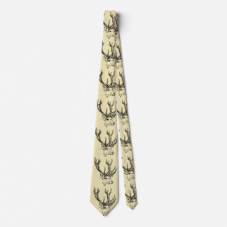 Deer Head Illustration Graphic Tie