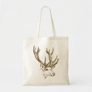 Deer Head Illustration Graphic Tote Bag