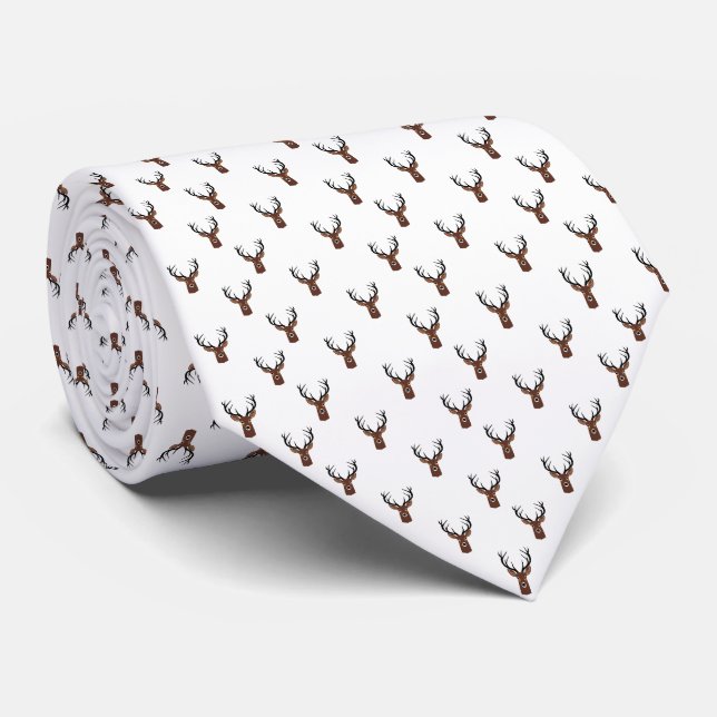 Deer Head Neck Tie (Rolled)