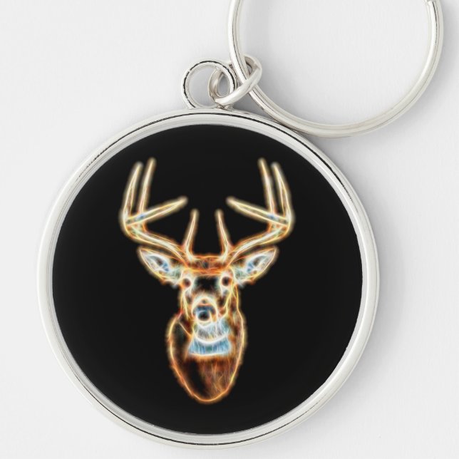 Deer Head pure Energy Spirit Key Ring (Front)