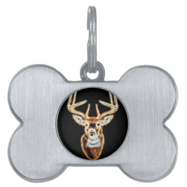 Deer Head pure Energy Spirit Pet ID Tag (Front)