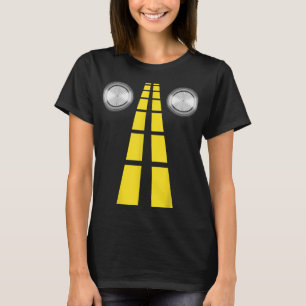 Deer Headlights With Road Markings Couples Costume T-Shirt