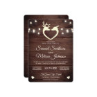 Deer Heart String Lights Rustic Wood Wedding