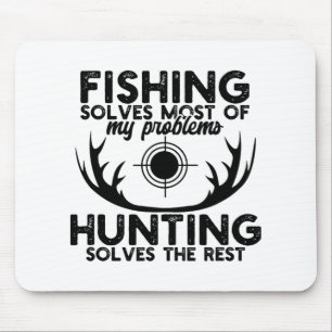 Deer Hunt Funny Fishing And Hunting Mouse Mat