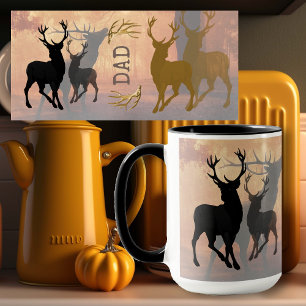 Deer Hunter Antlers Name Template Mug
