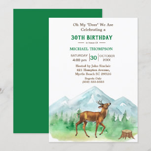 Deer Hunter Any Age Birthday Invitation