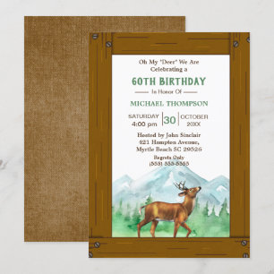 Deer Hunter Any Age Birthday Invitation