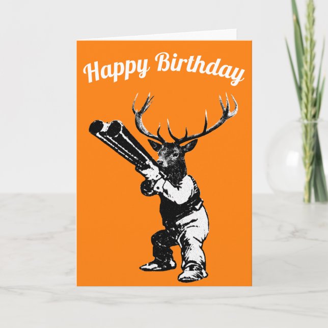 Deer Hunter Birthday Card (Front)