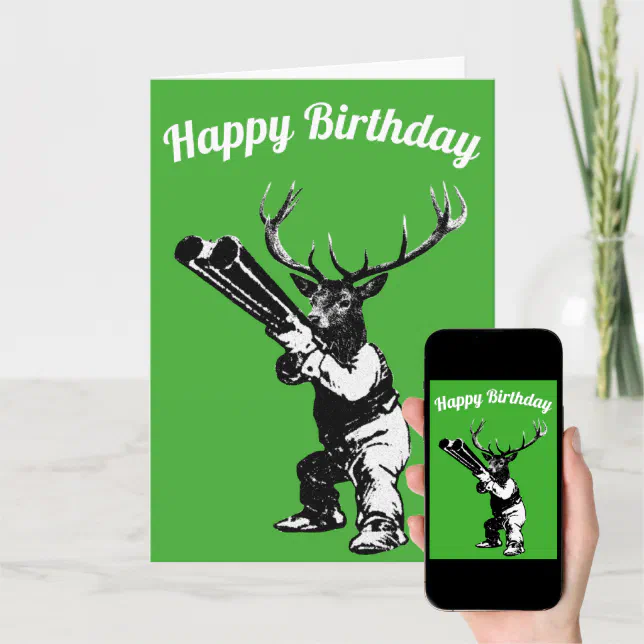 Deer Hunter Birthday Card | Zazzle