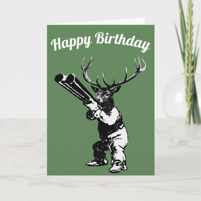 Deer Hunter Birthday Card (Front)