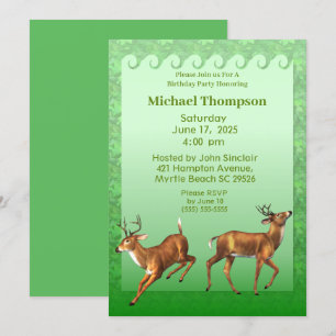 Deer Hunter  Birthday Invitation