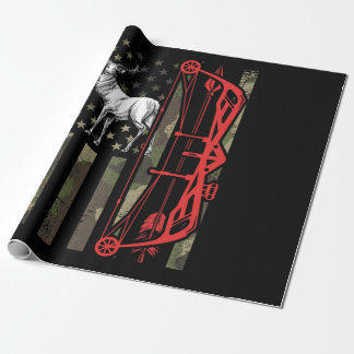 Deer hunter bow hunting wrapping paper