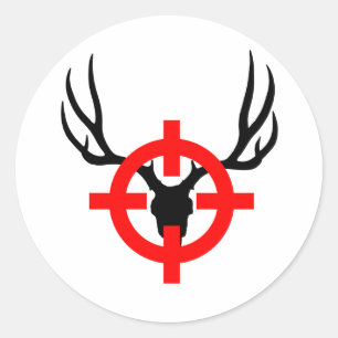 Deer Hunter - Bullseye Classic Round Sticker