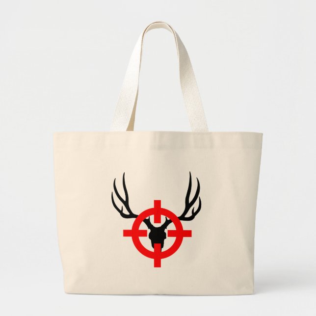 Deer Hunter - Bullseye Large Tote Bag (Front)