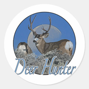 Deer Hunter Classic Round Sticker