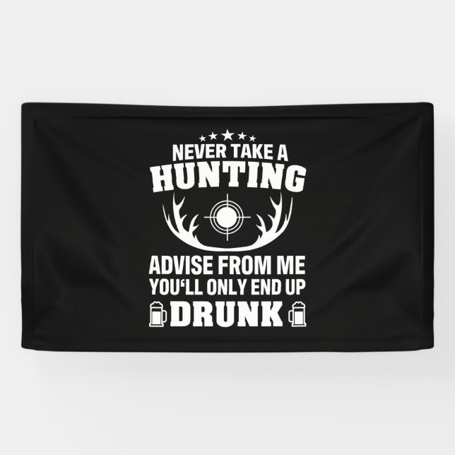 Deer Hunter Drinking Banner (Horizontal)