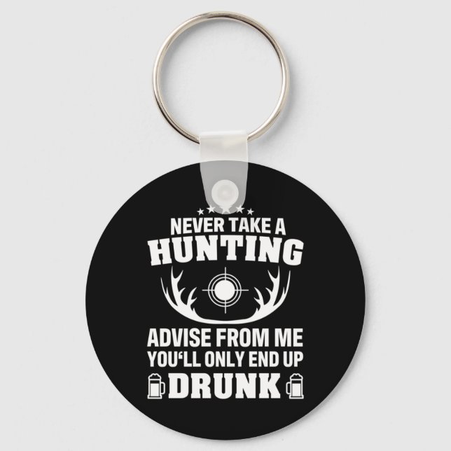 Deer Hunter Drinking Key Ring (Front)
