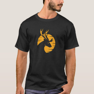Deer Hunter Logo Simple Futuristic Deer Hunting T T-Shirt