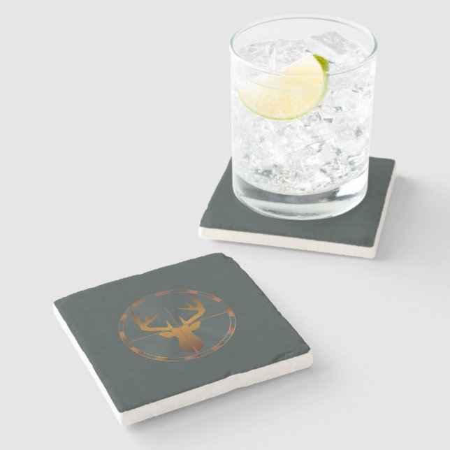 Deer Hunter Stone Coaster (Side)