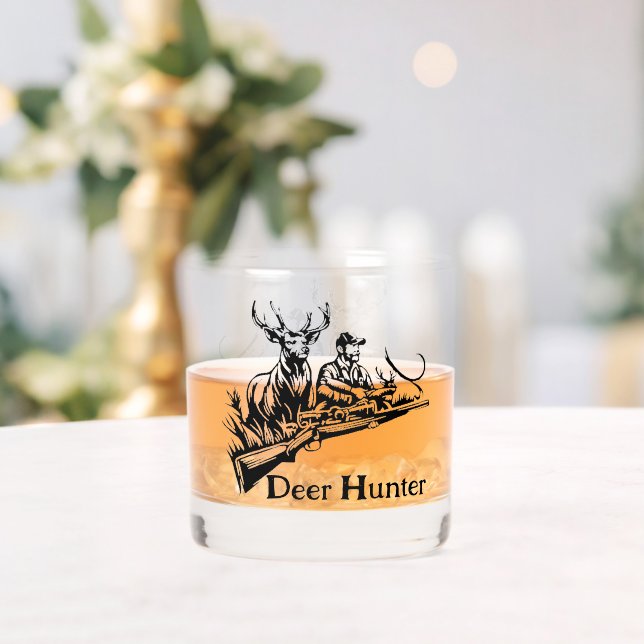 Deer Hunter Whiskey Glass (Insitu (Wedding))