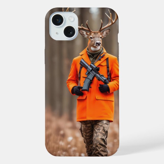 Deer Hunter With Rifle iPhone Case (Back)