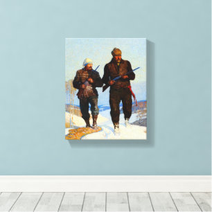 Deer Hunters by Newell Convers Wyeth Canvas Print