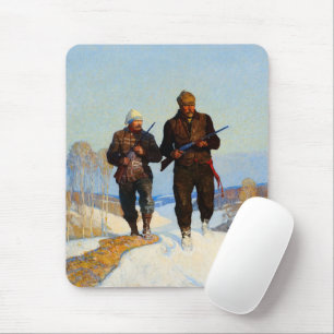 Deer Hunters by Newell Convers Wyeth Mouse Mat