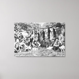 Deer Hunters with their dogs at Hood Canal Canvas Print