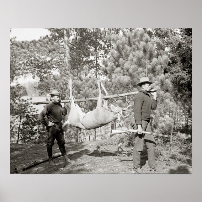 Deer Hunting, 1902. Vintage Photo Poster (Front)