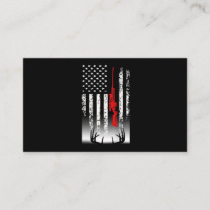 Deer hunting American Flag Hunting Business Card