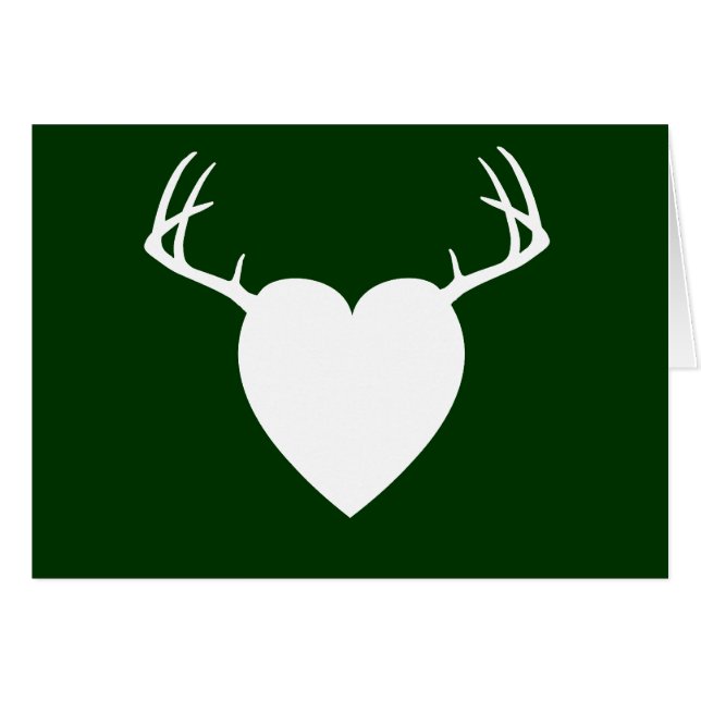 Deer Hunting Antlers heart (Front Horizontal)