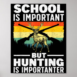 Deer Hunting Art For Kids Boys Wildlife Hunter Dee Poster