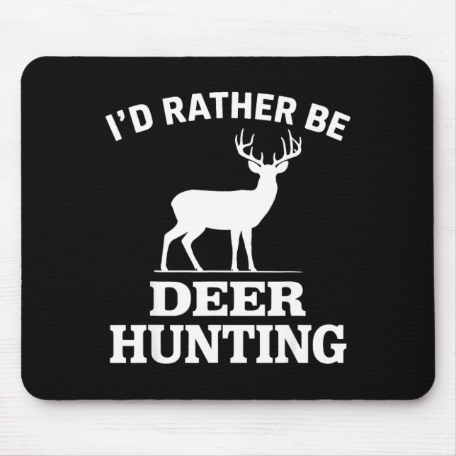 Deer Hunting Art For Men Women Buck Elk Hunter Dee Mouse Mat (Front)