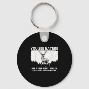 Deer Hunting Art For Men Women Wildlife Hunter Dee Key Ring