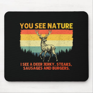 Deer Hunting Art For Men Women Wildlife Hunter Dee Mouse Mat