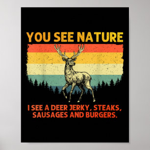 Deer Hunting Art For Men Women Wildlife Hunter Dee Poster
