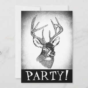 Deer Hunting Birthday Invitation