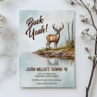 Deer Hunting Buck Yeah 40th Birthday Party