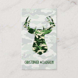 Deer Hunting Camo Buck Business Card
