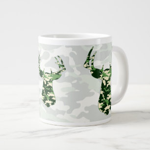 Deer Hunting Camo Buck Large Coffee Mug