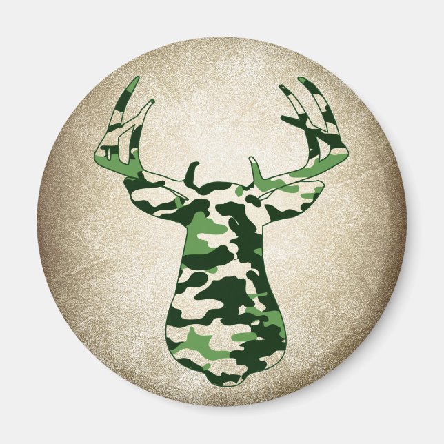 Deer Hunting Camo Buck Magnet (Front)