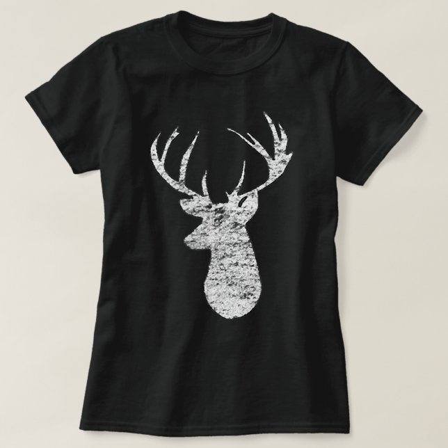 Deer Hunting Camo Flag 2-Sided  T-Shirt (Design Front)
