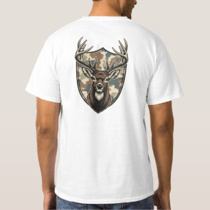 Deer Hunting Camo Shield – Custom Club or Trip T-Shirt
