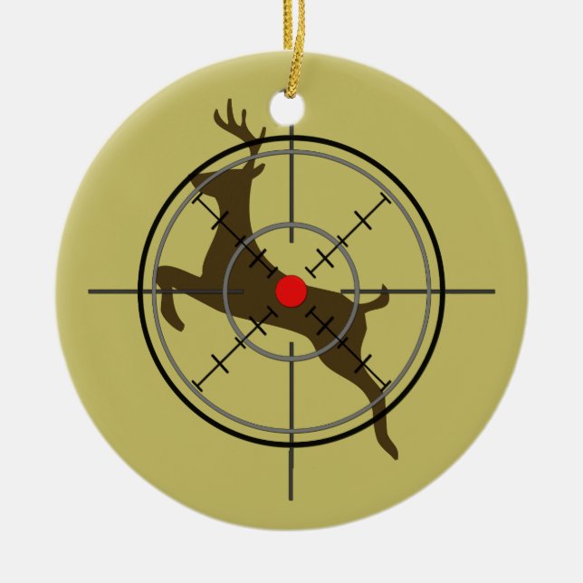 Deer Hunting Christmas Ornament (Front)