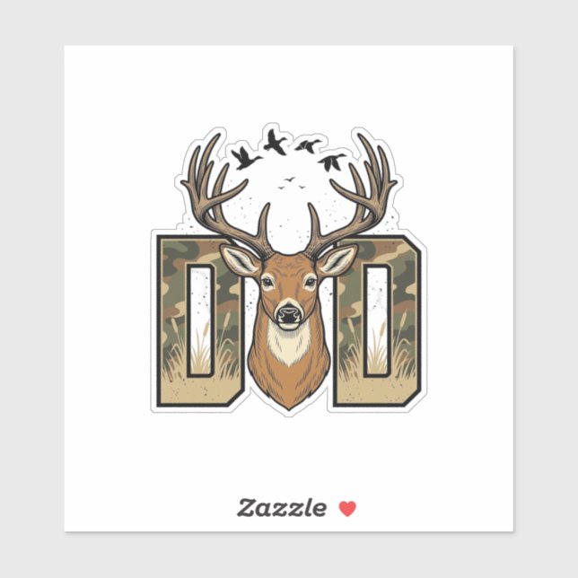 Deer Hunting Dad Camo Buck Vector Shirt Design_1 (Sheet)