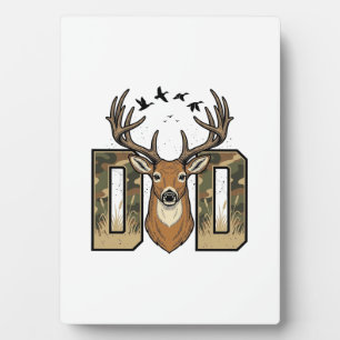 Deer Hunting Dad Camo Buck Vector Shirt Design_1 Plaque