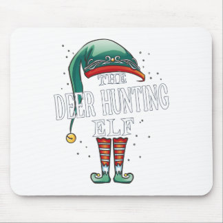 Deer Hunting Elf Christmas Group Xmas Pajama Party Mouse Mat