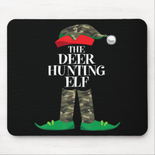 Deer Hunting Elf Matching Group Family Elf Christm Mouse Mat